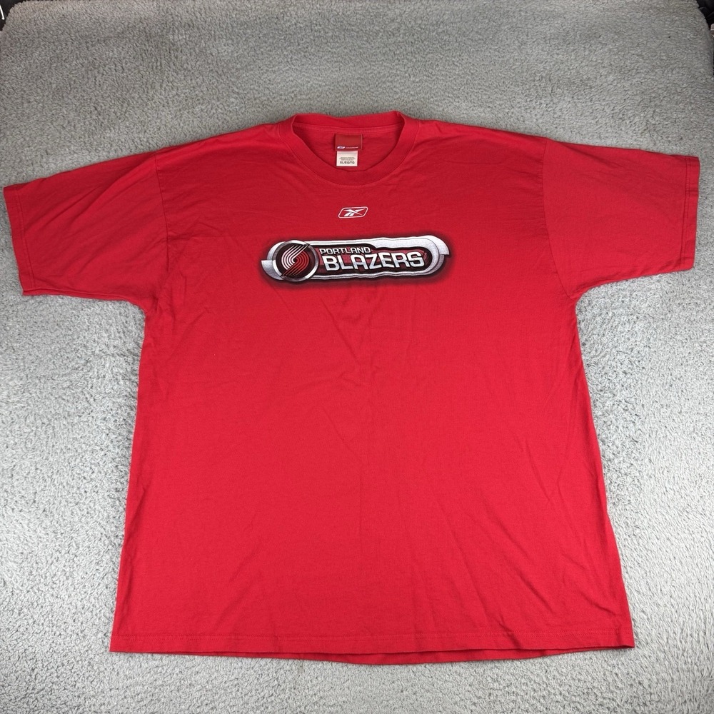 Portland Trailblazers Men's Xl T Shirt Vintage Y2k Boxy Baggy Red Reebok